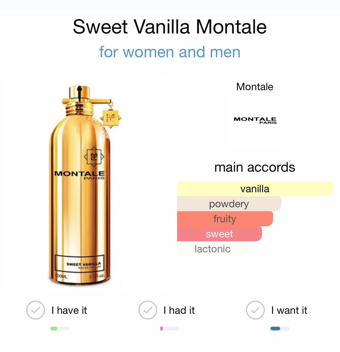 SWEET VANILLA - MONTALE