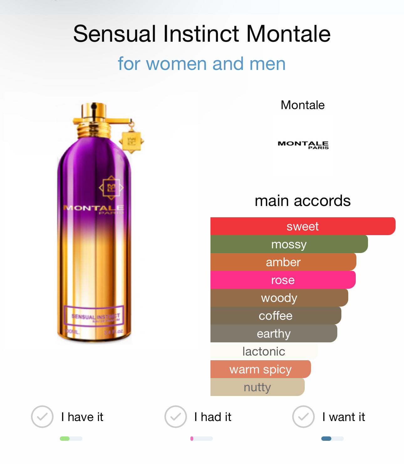 SENSUAL INSTINCT - MONTALE